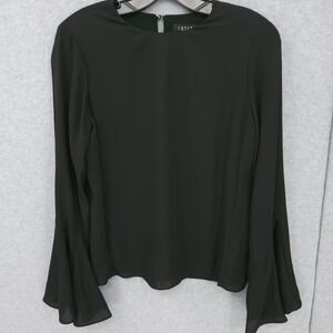 1.State Crewneck Long Sleeve Pullover‎ Ditsy Darling Black Top Womens Size M NWT